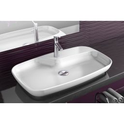 CeraStyle Nova umywalka 70x43 cm nablatowa owalna biała 074400-u