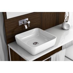 CeraStyle One umywalka 46x45,5 cm nablatowa prostokątna biała 076000