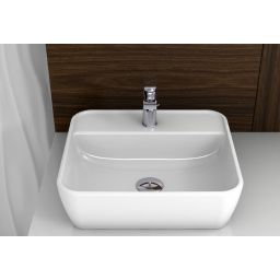 CeraStyle One umywalka 46x42 cm nablatowa prostokątna biała 076300-u