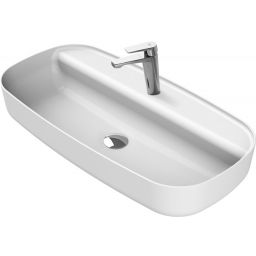 CeraStyle Aqua umywalka 80x40 cm nablatowa biała 077300-U