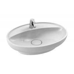 CeraStyle Lal umywalka 60x45,5 cm nablatowa / wpuszczana owalna biała 072200-u