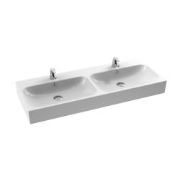 CeraStyle Pinto umywalka 120 cm meblowa podwójna prostokątna biała 080700-u