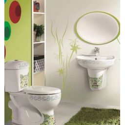 CeraStyle Happy umywalka 45x35 cm ścienna biała w dziecięce wzory 003100-u61