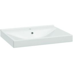 Defra Verso umywalka 61x46 cm prostokątna wpuszczana biała 1042