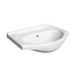 Defra Roberto umywalka 55x42 cm półokrągła meblowa biała 1521