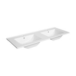 Defra Plan umywalka 120x46 cm prostokątna meblowa-podwójna biała 1728