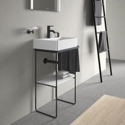 Duravit DuraSquare nogi do umywalki z relingiem czarny mat 0031094600