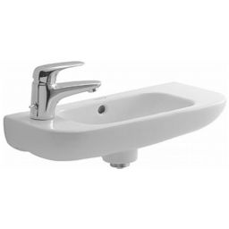 Duravit D-Code umywalka 50x22 cm ścienna półokrągła biała 07065000092