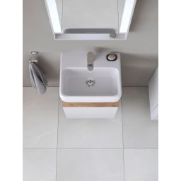 Duravit Qatego umywalka 45x35 cm prostokątna nablatowa biała 0746450000