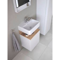 Duravit Qatego umywalka 45x35 cm prostokątna nablatowa biała 0746450000