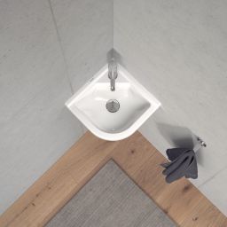 Duravit Starck 3 umywalka 43x38 cm ścienna narożna biała 0752440000