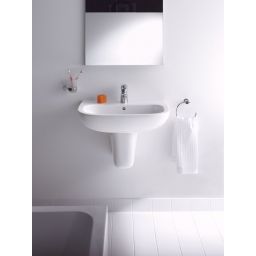 Duravit D-Code umywalka 60x46 cm ścienna półokrągła biała 23106000002