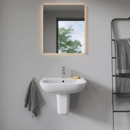 Duravit D-Code umywalka 60x46 cm ścienna półokrągła biała 23106000002