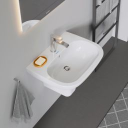 Duravit D-Code umywalka 60x46 cm ścienna półokrągła biała 23106000002