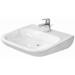 Duravit Med umywalka 60x55,5 cm prostokątna ścienna dla niepełnosprawnych biała 23136000002