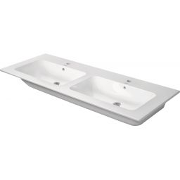 Duravit Me by Starck umywalka 130x49 cm meblowa podwójna prostokątna biała 2336130000