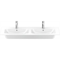 Duravit Me by Starck umywalka 130x49 cm meblowa podwójna prostokątna biała 2336130000