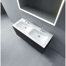 Duravit Me by Starck umywalka 130x49 cm meblowa podwójna prostokątna biała 2336130000
