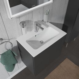 Duravit ME by Starck Compact umywalka 63x40 cm meblowa prostokątna biała 2342630000