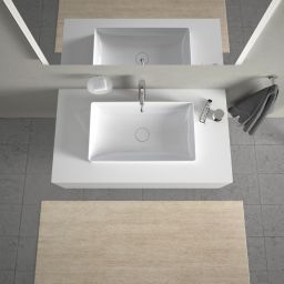 Duravit DuraSquare umywalka 60x34.5 cm nablatowa prostokątna biała 2355600000