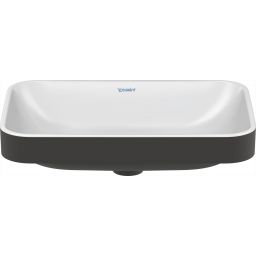 Duravit Happy D.2 umywalka 60x40 cm prostokątna nablatowa biała-dwukolorowa-antracyt 2359606100