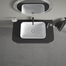 Duravit Happy D.2 umywalka 60x40 cm prostokątna nablatowa biała-dwukolorowa-antracyt 2359606100
