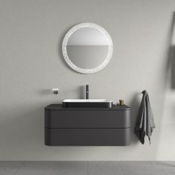 Duravit Happy D.2 umywalka 60x40 cm prostokątna nablatowa biała-dwukolorowa-antracyt 2359606100