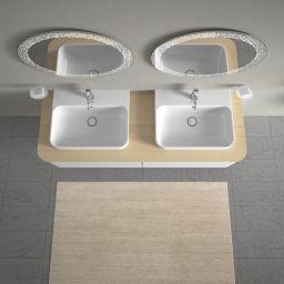 Duravit Happy D.2 Plus umywalka 60x46 cm nablatowa szlifowana półokrągła biała 2360600000