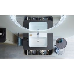 Duravit Happy D.2 umywalka 60x46 cm prostokątna nablatowa biała-antracyt 2360606100
