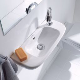 Duravit D-Code umywalka 50x22 cm ścienna półokrągła biała 07065000082