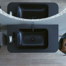 Duravit Happy D.2 umywalka 60x40 cm prostokątna nablatowa antracyt 2359601300