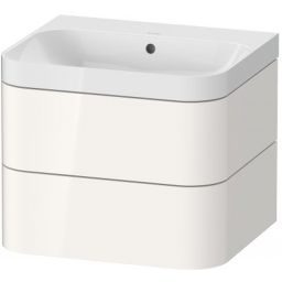 Duravit Happy D.2 umywalka z szafką 57,5 cm białą HP4345N2222