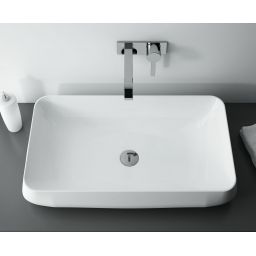 Elita Agnes umywalka 71,5x41 cm prostokątna nablatowa biała RE040720178060