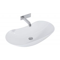 Elita Piato umywalka 73x38 cm owalna nablatowa biała RE040730128060