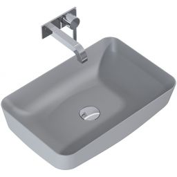 Elita Nomia umywalka 50x39 cm prostokątna nablatowa szary/kamień RE040500055870