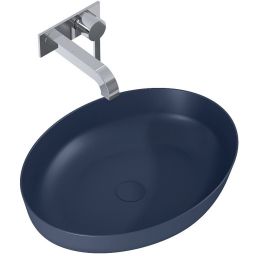 Elita Rika umywalka 52x39,5 cm owalna nablatowa navy blue matt RE040520087030