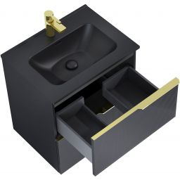 Elita Skappa umywalka 60,8x46 cm prostokątna meblowa black matt RE040603067160