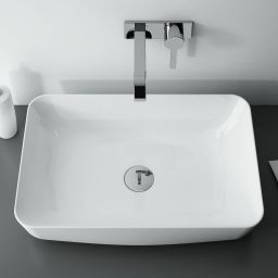 Elita Nomia umywalka 50x39 cm prostokątna nablatowa biała RE040500058060