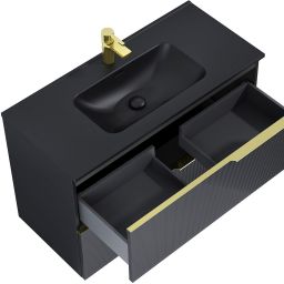Elita Skappa umywalka 100,8x46 cm prostokątna meblowa black matt RE041003067160