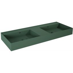 Elita Level umywalka 120,5x45,5 cm prostokątna ścienna podwójna forest green matt RE041461207010