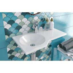 Excellent Be Spot umywalka 60x34,5 ścienna Gelcoat biała CEEX.2301.600.WH