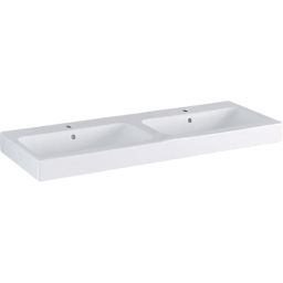 Geberit iCon umywalka 120x48 cm podwójna prostokątna KeraTect biała 124120600