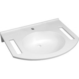 Geberit Publica umywalka 60x55,5 cm ścienna dla niepełnosprawnych biała 402160016