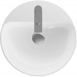 Geberit Variform umywalka 45 cm nablatowa okrągła KeraTect biała 500.769.00.2