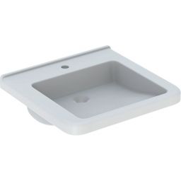 Geberit Selnova Comfort Square umywalka 55x52,5 cm prostokątna ścienna dla niepełnosprawnych biała 500.786.00.7