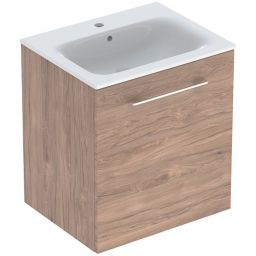 Geberit Selnova Square umywalka z szafką 60 cm orzech 501.254.00.1
