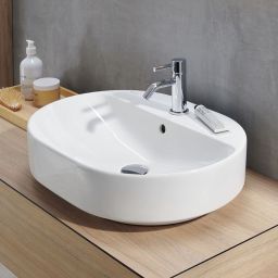 Geberit Variform umywalka 50x40 cm nablatowa owalna KeraTect biała 500.775.00.2