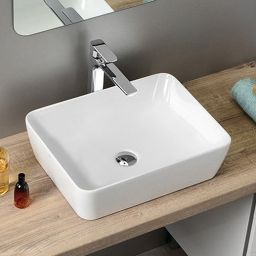 GSI Sand umywalka 50x38 cm nablatowa prostokątna ExtraGlaze biały 903711