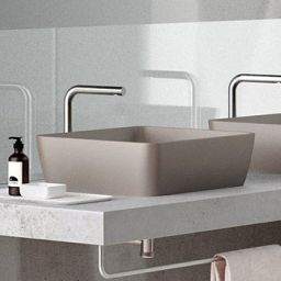 GSI Sand umywalka 50x38 cm nablatowa prostokątna tortora mat 903705