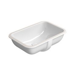 GSI Pura umywalka 50x35 cm prostokątna podblatowa biała 724711
